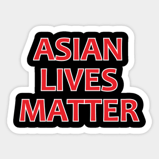 asian lives matter Sticker